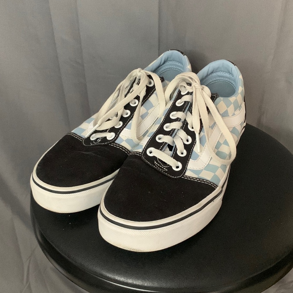 Vans Old Skool Check Shoe Carolina Blue women’s size 9
